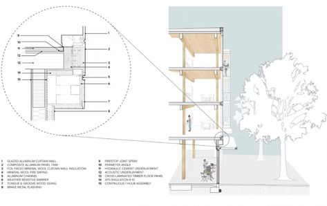 Clt Detail Section, Clt Construction Detail, Wall Section Architecture, Timber Wall Detail, Wall Section Detail Architecture, Clt Detail, Architecture Sections, Section Drawing Architecture, Section Detail