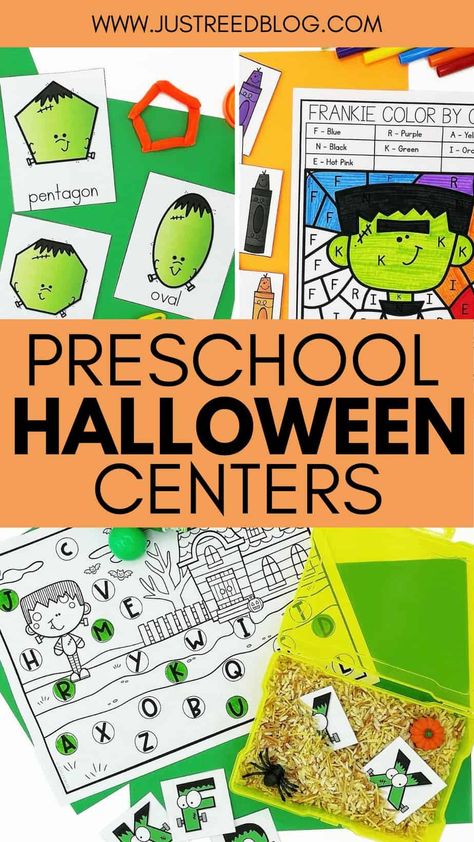 Kindergarten Halloween Activities, Halloween Unit Study, Kindergarten Halloween Party, Halloween Kindergarten Activities, Halloween Around The World, Halloween Theme Preschool, Pumpkin Lessons, Centers For Preschool, Kindergarten Halloween