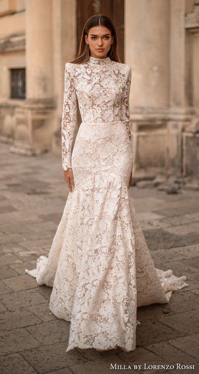 Turtle Neck Wedding Dress, Turtleneck Wedding Dress, Trumpet Wedding Dress Lace, Gaun Koktail, High Neck Wedding Dress, Neck Wedding Dress, Wedding Dress Lace, Trumpet Wedding Dress, White Wedding Dress