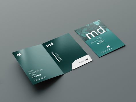 Free presentation folder mockup on Behance Branded Folders, Corporate Folder, Presentation Folder Design, Folder Mockup, Business Folder, Brochure Design Layouts, Folder Templates, Desain Buklet, Paper Mockup