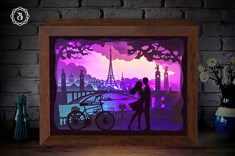 This is a Shadow Box Free Template FOR PERSONALITY ONLY. Box Windows, Shadow Light Box, Box Shadow, Forest Light, Box Light, 3d Shadow Box, 3d Light, Light Shadow, Papercraft Templates