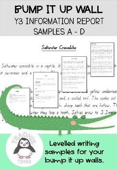 Writing Success Criteria, Bump It Up Wall, Learning Writing, Informative Writing, Writing Samples, Information Report, Bump It, 3rd Grade Writing, Teachers Pay Teachers Seller