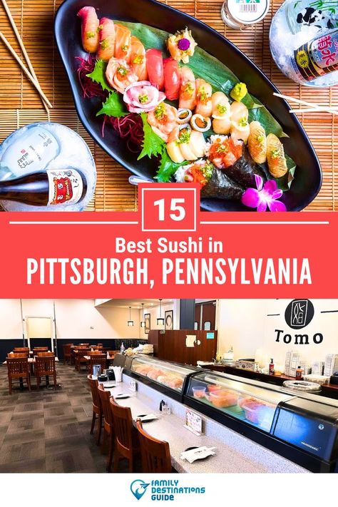 Best Sushi in Pittsburgh, PA Traditional Sushi, Sushi Bars, Pittsburgh Restaurants, Unique Cafe, Best Sushi, Family Destinations, Sushi Restaurants, Sushi Bar, Foodie Travel