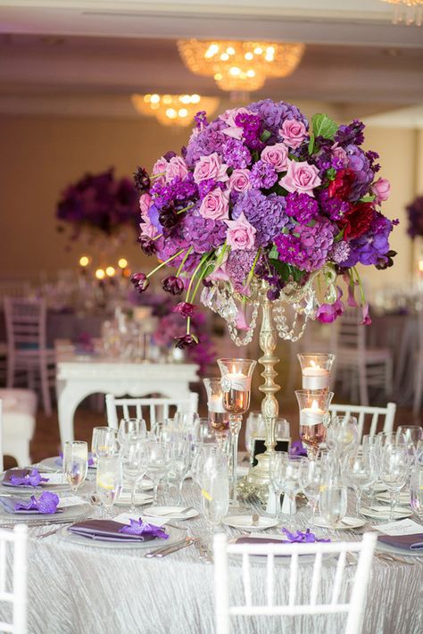 Birthday Dekoration, Purple Wedding Centerpieces, Purple Wedding Decorations, Wedding Chair Sashes, Aisle Runners, Chair Covers Wedding, Purple Decor, Wedding Sash, Flower Centerpieces Wedding