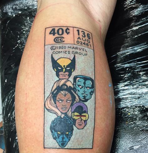 X Men Tattoo, Batman Tattoo Sleeve, Wolverine Tattoo, Dc Tattoo, Comic Book Tattoo, Spiderman Tattoo, Avengers Tattoo, Father Tattoos, Batman Tattoo