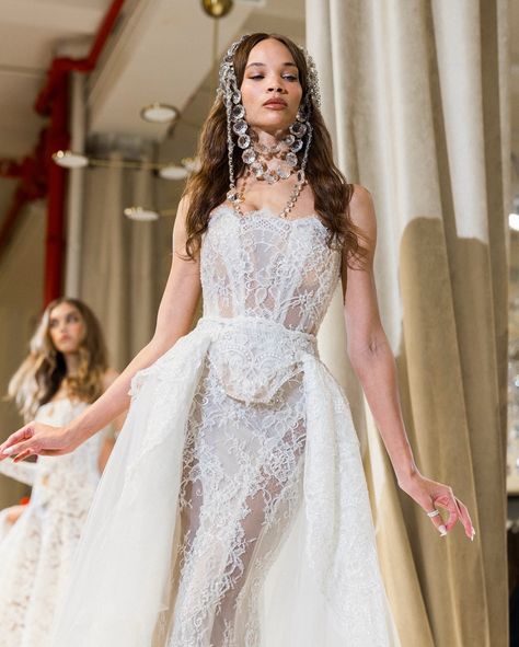 NYBFW ⠀⠀⠀⠀⠀⠀⠀⠀⠀ Give me all the lace ⠀⠀⠀⠀⠀⠀⠀⠀⠀ @galialahav #nybfw #nylbfw #sohonyc #galialahav #weddingdress #weddingfashion #vogue Baroque Corset, Galia Lahav Bridal, Two Piece Wedding Dress, Atlanta Photography, Galia Lahav, Fashion Gowns, Strapless Corset, Stunning Gowns, Mermaid Skirt