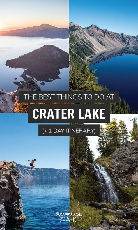 The BEST things to do at Crater Lake National Park in Oregon Crater Lake Lodge Oregon, Crater Lake Oregon Photography, National Parks In Oregon, Crater Lake Packing List, Creator Lake Oregon, Oregon National Park, Things To Do In Oregon, Crater Lake Lodge, Sunriver Oregon