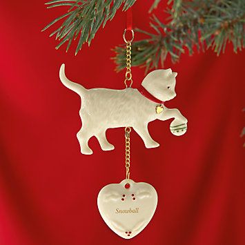 Playful Cat Ornament favorite decoration love cats #momselect #yoursantastory Lenox Christmas Ornaments, Everyday Dinnerware, Lenox Ornaments, Lenox Christmas, Cats Stuff, Animal Ornaments, Cat Bird, Porcelain Christmas Ornaments, Cat Christmas Ornaments