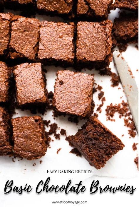 160C Easy Chocolate Brownies, Mini Victoria Sponge Cakes, Chocolate Brownies Recipe, Sponge Cake Recipes, No Bake Brownies, Brownies Recipe, Fool Proof Recipes, Baking Tins, Easy Baking Recipes