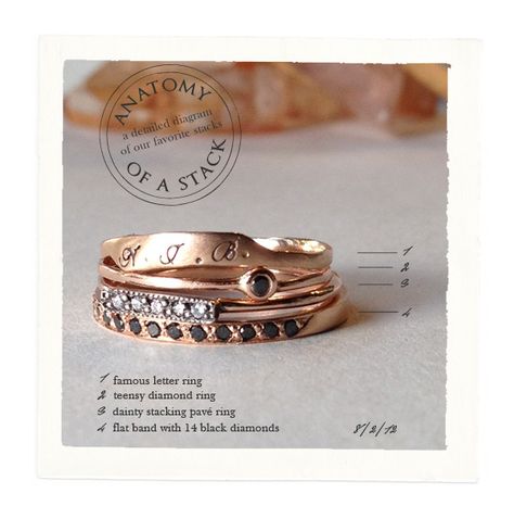 Catbird NYC stacking rings Catbird Aesthetic, Dainty Wedding Ring Set Catbird, Catbird Ring Stacks, Catbird Rings, Famous Letters, Catbird Nyc, Catbird Jewelry, Public Service Announcement, Ring Stacks