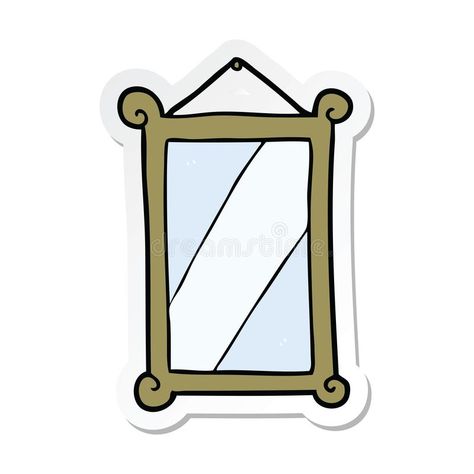 Sticker of a cartoon mirror. A creative illustrated sticker of a cartoon mirror vector illustration Cartoon Mirror, Mirror Cartoon, Mirror Vector, Mirror Illustration, Bathroom Cartoon, Mirrored Wardrobe, Square Mirror, A Cartoon, Tufted Rug