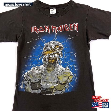 Vintage 80S Iron Maiden Powerslave 1984 1985 Tour Concert T Shirt With Dates And Cities On Back Hoodie T-Shirt Check more at https://musicloveshirt.com/product/vintage-80s-iron-maiden-powerslave-1984-1985-tour-concert-t-shirt-with-dates-and-cities-on-back-hoodie-t-shirt/ Concert T Shirt, Book Author, Selling Books, Concert Tshirts, Iron Maiden, Book Authors, Dates, Concert, Music