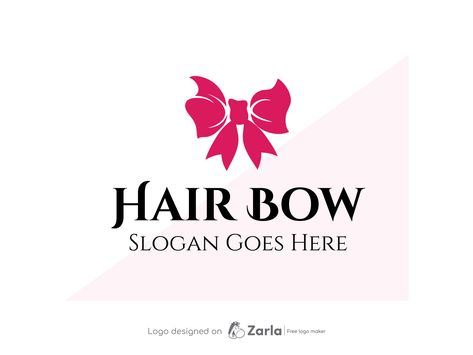 Hair Bow Logo by Zarla Bow Logo, Logo Maker, Free Logo, Hair Bow, Creative Professional, Global Community, Hair Bows, Logo Design, The Incredibles