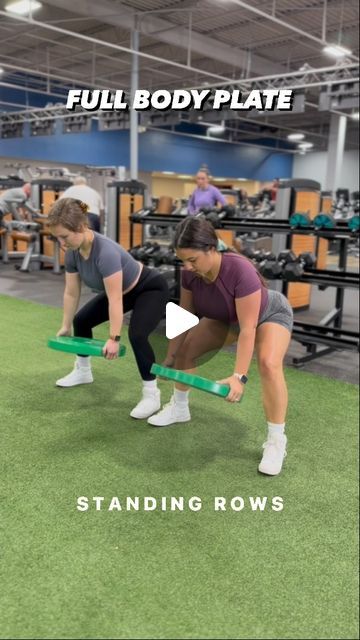 𝐒 𝐀 𝐕 & 𝐑 𝐀 𝐄 on Instagram: "Grab a weight plate & let’s get itttt🔥🙌🏼 . 3 sets x 10-12 reps . . . #savandrae #savandraefit #weightplates #weightplateworkout #gymbesties #synchronizedsynergy #fullbodyworkouts #partnerworkouts #fullbodyexercises #weightplateexercises" Workouts With Weight Plates, Weight Plate Exercises, Weight Plate Workout, Plate Workout, Plate Exercises, Standing Row, Daily Workout Plan, Circuit Workout, Body Workout