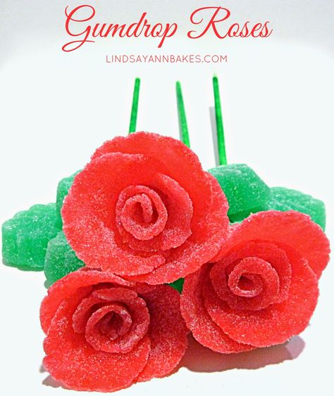 Roses Valentines Day, Mothers Day Cake, Gum Drops, Food Garnishes, My Funny Valentine, Candy Bouquet, Edible Flowers, Marmalade, Candy Recipes