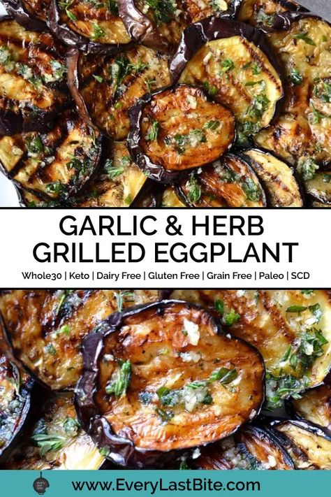 Grilled Eggplant Recipes, Grilled Vegetable Recipes, Eggplant Recipes Easy, Eggplant Dishes, Grilled Eggplant, Eggplant Recipes, Garlic Herb, Grilled Vegetables, Veggie Dishes