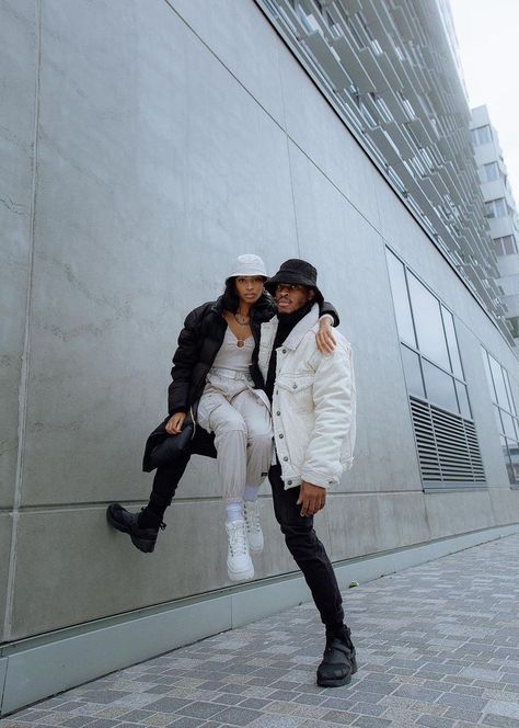 Photos Couple Mignon, Couple Fits, Couple Style, Cute Couple Outfits, Black Love Couples, Black Couples Goals, Matching Couple Outfits, Cute Relationship Goals, Photoshoot Outfits