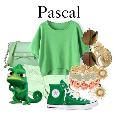 "Pascal" by disneyandsuch ❤ liked on Polyvore featuring Knights and Roses, Tractr, Disney, Converse, Kate Spade, Napier, BillyTheTree, Chanel, Max & Chloe and disney Repunzal Tangled Inspired Outfit, Disney Bounding Tangled, Rapunzel Inspired Disney Outfit, Maximus Costume Tangled, Disneybound Pascal, Maximus Tangled, Disney Bound Rapunzel Casual, Disney Converse, Tangled Disney