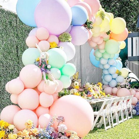 Rainbow Unicorn Party, Fest Temaer, Unicorn Balloon, House Moving, Pastel Party, Gold Confetti Balloons, Pastel Balloons, Mini Balloons, Large Balloons