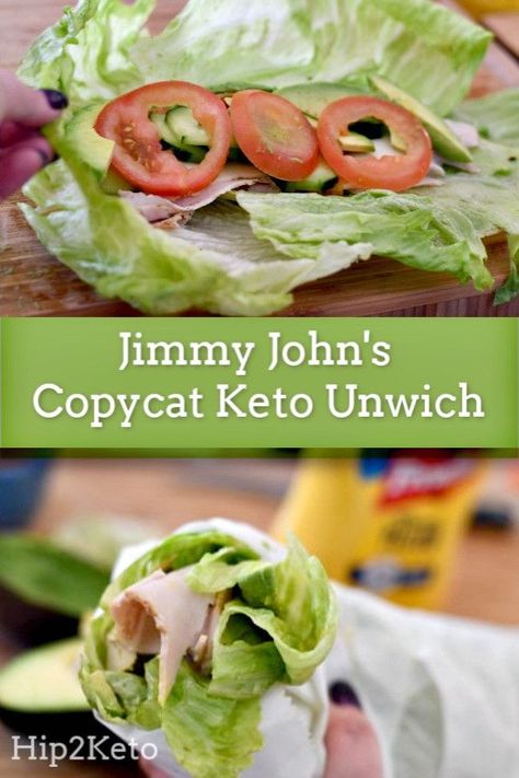 Make Your Own Jimmy John's Unwich Jimmy Johns Unwich, Hip2keto Recipes, Keto Main Dish Recipes, Adkins Diet, Turkey Lunch, Turkey Lunch Meat, Keto Sandwich, Ketogenic Meals, Keto Restaurant