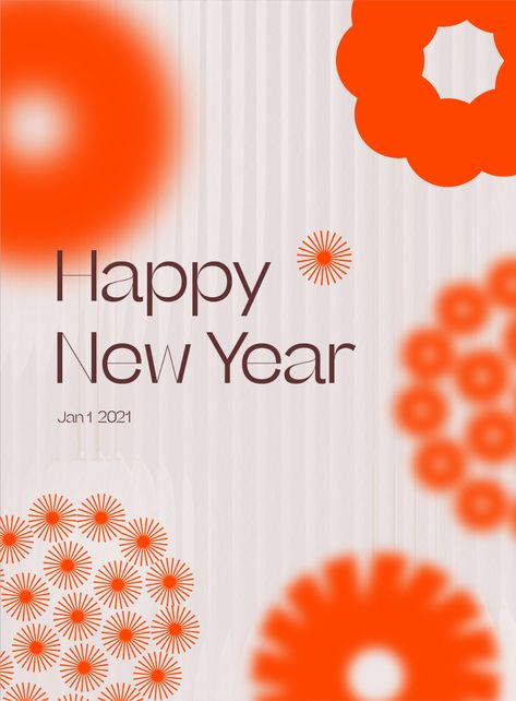 Happy New Year on Behance New Year Typography, Chinese New Year Poster, Chinese New Year Design, New Year Illustration, New Years Poster, New Year Designs, New Year Greetings, Happy Chinese New Year, Prop Design