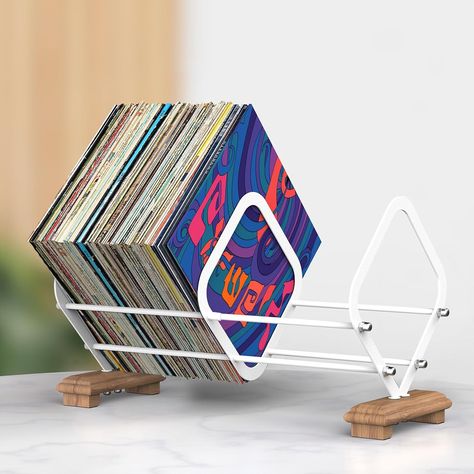 Large Capacity Record Holder: No matter you have 2 dozen records or 100 records, our vinyl record stand provides a easy stylish way to store and display your favorite albums vinyl record -fit 7" 10" 12" vinyl albums. This vinyl record organizer can hold up to 100 LPs in a safe storage and easy access way, making it perfect record holder next to your vinyl record player Vinyl Record Organizer, Vinyl Record Organization, Albums Vinyl, Record Organizer, Vinyl Record Stand, Vinyl Albums, Record Stand, Favorite Albums, Vinyl Record Player