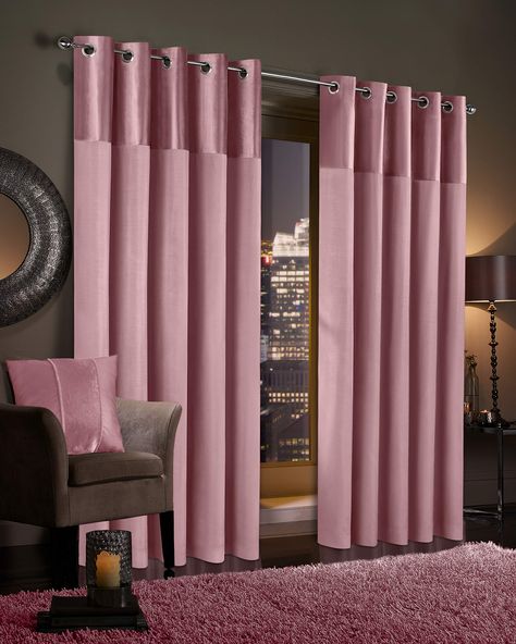 Grey And Pink Curtains Living Rooms, Rose Gold Curtains Bedroom, Velvet Pink Curtains, Dusty Rose Curtains Bedroom, Pink Curtains Living Room, Pink And Grey Curtains, Blush Pink Curtains, Pink Curtains Nursery, Pink Bedroom Curtains