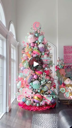 96K views · 23K reactions | Candyland is so popular this year I wanted to share my favorite version I ever did 2 years ago- although you haven’t seen this years yet 🤭, I am saving tree #12 for last. I think you will be very surprised!! Guesses?
10’ @kingofchristmas flocked King 🌲
#christmas #christmasdecor #christmasdecorating #candyland #pastelchristmas #pinkmas #pinkchristmas | SAMI RICCIOLI Save Trees, Seasonal Decorations, Pink Christmas, Xmas Decorations, Gingerbread House, Diy Christmas, Flocking, Christmas Trees, Christmas Ideas