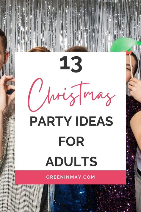 Ideas For Hosting Christmas, What To Do At Christmas Party, Adults Christmas Party, Christmas Party Entertainment, Fun Things To Do At A Christmas Party, Staff Christmas Party Decorations, Jingle Bell Themed Party, Hosting Christmas Party Friends, Small Christmas Party Ideas Friends