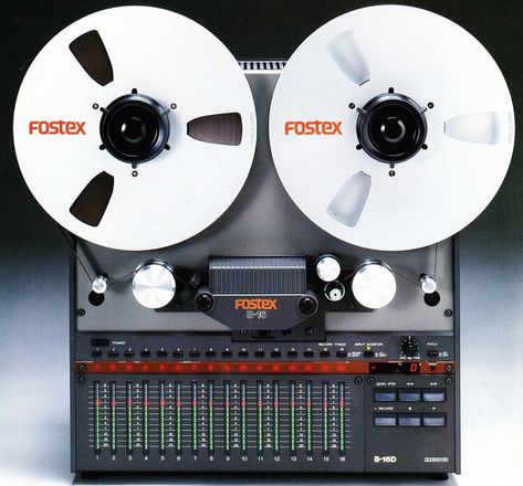 Fostex B16 Tape Recorder (1984) Multitrack Recorder, Music Furniture, Tape Machine, Dave Stewart, Reel To Reel, Home Studio Setup, Vintage Hifi, Audio Tape, Home Recording Studio