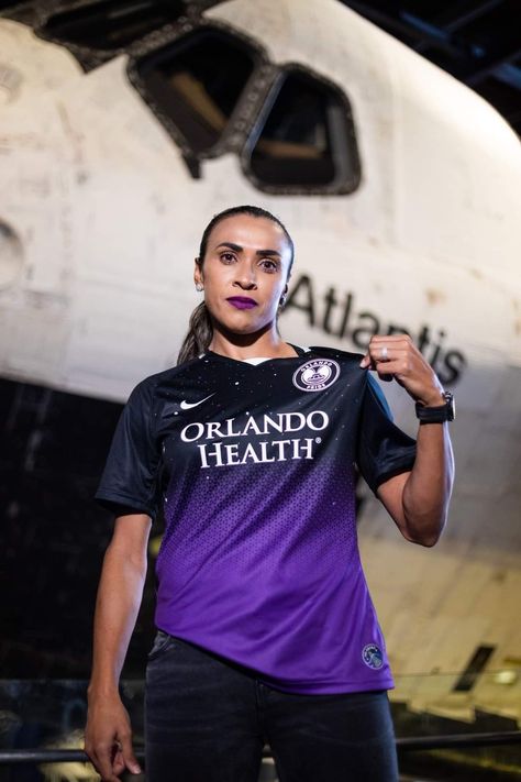 Marta - Orlando Pride new Ad Astra Kit 2021 Orlando Health, Orlando Pride, Women's Soccer, Ad Astra, Womens Football, Red Bull, M S, Orlando, Avatar