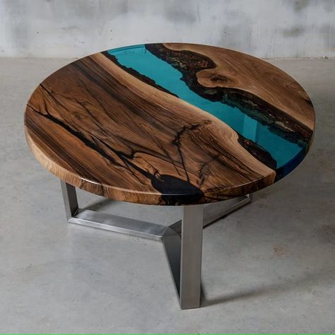 ✨ Elevate your space with the Niktan Artisan Crafted Round Live Edge Epoxy Resin Coffee Table ✨ ................................................. ......................................... .................................. ................................ ............................. .......................... ........................ ...................... .................... ............... ............. ......... ...... .... .. . Transform your living space with this exquisite coffee t... Circular Kitchen Table, Coffee Table Epoxy, Resin Coffee Table, Wood Resin Table, Trading Desk, Epoxy Art, Coffee Table Furniture, Table Epoxy, Round Wood Coffee Table