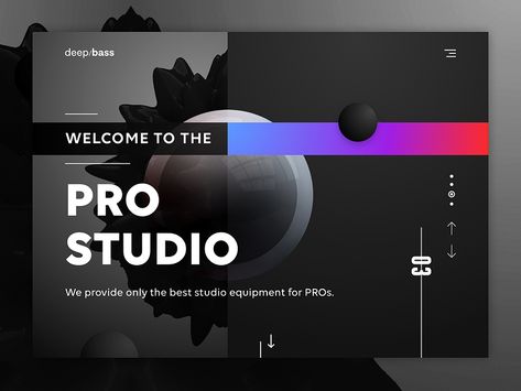 deep/bass - audio equipment website design by Robert Berki Web Design Landing Page, Dj Website, Web Design Websites, Agency Website Design, Perfume Shop, Modern Website Design, Music Equipment, Ui Design Website, Header Design