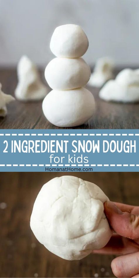 Christmas Crafts For Homeschool, Preschool Christmas Science Experiments, Christmas Craft For Kids To Give Parents, Snow Playdough Recipe, Kids Winter Crafts Preschool, Snow Dough Recipe Conditioner, Prek Snow Activities, Four Year Old Activities At Home, Winter School Crafts