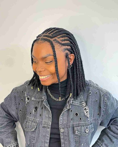 Straight Backs Natural Hair, Short Natural Styles, Short Hair Twist Styles, Ghana Braids Hairstyles, Cornrows Natural Hair, Short Box Braids Hairstyles, Ghana Braids, Feed In Braids Hairstyles, African Hair Braiding Styles