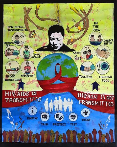 Aids Day Poster Competition, Aids Day Poster Quotes, Poster On Aids Awareness, Aids Day Drawings, Aids Day Poster Design, World Aids Day Poster Drawing, Hiv Awareness Posters, Hiv Aids Art Poster Drawing, World Aids Day Poster Ideas