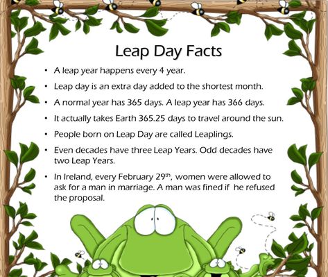 Leap Day Facts Leap Day Food Ideas, Leap Day Party Ideas, Leap Year Ideas, Leap Day Party, Leap Day Snacks, Leap Year Party Ideas, Leap Year Activities, Leap Day Activities For Kids, Leap Day Activities