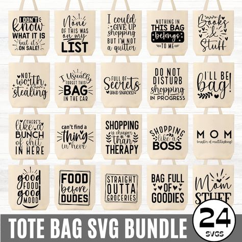 This Clip Art & Image Files item by CreativeProSVG has 308 favorites from Etsy shoppers. Ships from United States. Listed on Aug 22, 2024 Canvas Bag Svg Ideas, Beach Bag Quotes, Shopping Bag Sayings, Funny Grocery Bag Sayings, Cricut Shopping Bag Ideas, Cricut Canvas Bag, Funny Bag Quotes, Cricut Bag Ideas, Make Up Bag Quotes