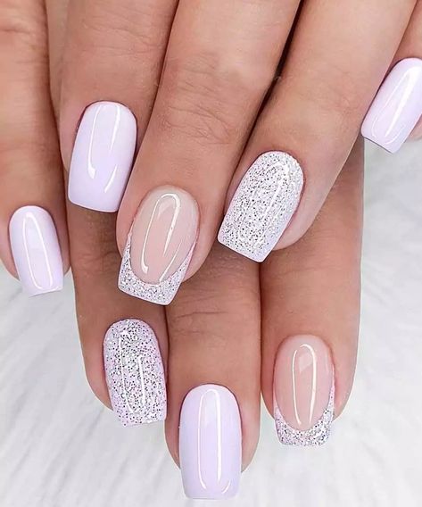 Bridal Nails Wedding, Nails For Bride, Small Nails, Wedding Nails Glitter, Polish Nails, Glitter Gel Nails, Wedding Nails For Bride, Acrylic Coffin, Cute Gel Nails