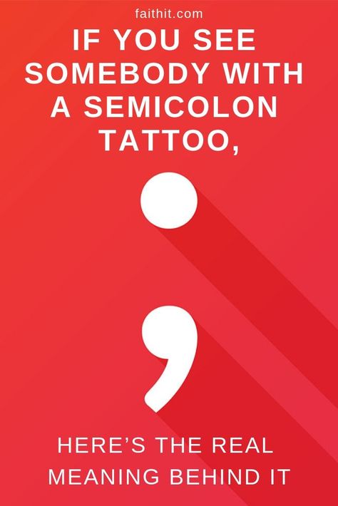 Red Ink Semicolon Tattoo, Millennial Tattoo Ideas, Tattoos With Scripture, I Want To Live Not Just Survive Tattoo, Semi Colons Tattoos, Who Cares Tattoo, Semicolon Quotes, Single Mom Tattoo Ideas, Tattoos For Survivors