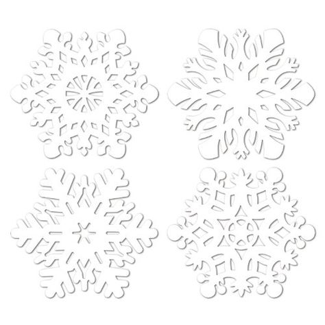 Snowflake Silhouette, Snowflake Cutouts, Christmas Cutouts, Silhouette Christmas, Snowflake Decorations, Christmas Party Supplies, Office Christmas, White Snowflake, Christmas Snowflakes