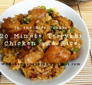 20 Minute Teriyaki Chicken & Rice. A set-it-and-forget-it meal you can still pull off at 4pm. Teriyaki Chicken And Rice, Rice Cooker Recipes, Chicken And Rice, Teriyaki Chicken, Food Blogs, Pressure Cooker Recipes, Asian Dishes, Rice Cooker, Main Meals