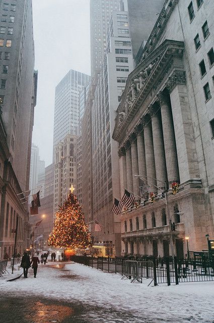 Snowy City, New York Winter, Nyc Christmas, Image Nature, Nyc Life, New York Aesthetic, New York Life, Christmas Feeling, Winter Scenery