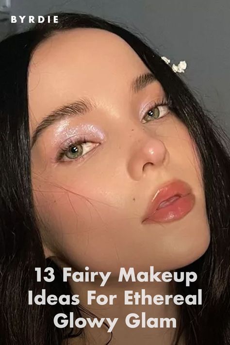 13 Fairy Makeup Ideas For Ethereal Glowy Glam Fairy Make Up Look, Fairy Makeup Looks, Fairy Makeup Ideas, Glowy Glam, Fairy Make-up, Make Up Factory, Plum Eyeshadow, Glossy Skin, Sparkle Makeup