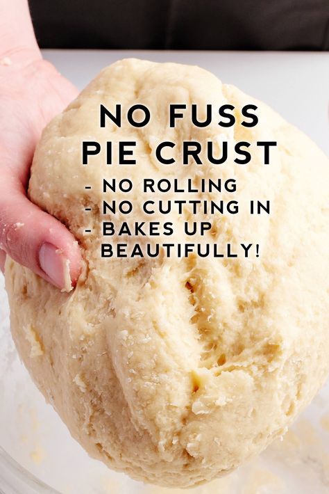 No Fuss Pie Crust Recipe Making Pie Crust, Pie Crust Recipe Easy, Pie Dough Recipe, Easy Pie Crust, Refrigerator Pickles, Pie Crusts, Pastry Pie, Dessert Aux Fruits, Best Pie