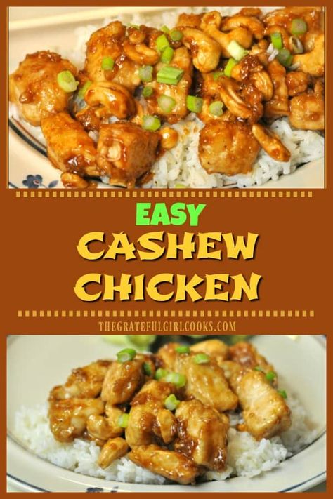 Nutrition Easy Cashew Chicken, Slow Cooker Cashew Chicken, Cashew Chicken Recipe, Mapo Tofu, Cashew Chicken, Easy Chinese Recipes, Dinner Chicken, Chicken And Rice, Chinese Dishes