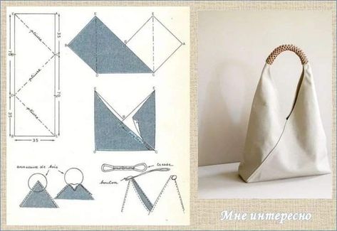 Tas Denim, Diy Sy, Origami Bag, Sac Diy, Diy Bag Designs, Diy Bags Patterns, Tote Bags Sewing, Handbag Pattern, Handbag Patterns