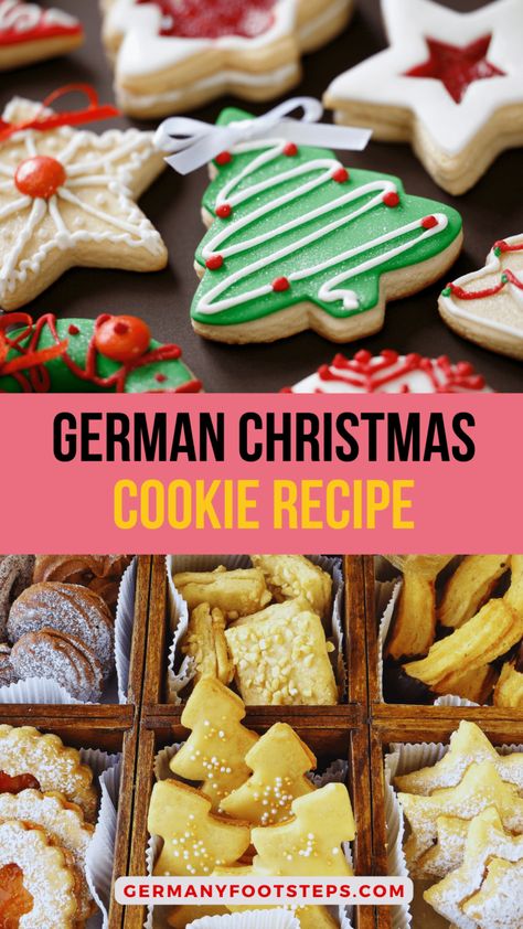 Embrace the holiday spirit with our guide on how to bake authentic German Christmas cookies recipes, bringing the warmth and joy of traditional German baking into your home. By visiting, you'll master German baking recipes for Christmas cookies that are sure to make your holiday gatherings extra special. Save this pin for a go-to resource on creating German Christmas market cookies and German butter Christmas cookies that your family will cherish. Baking Recipes For Christmas, German Cookies Traditional, German Christmas Desserts, Cookie Exchange Recipes Easy, Butter Christmas Cookies, Recipes For Christmas Cookies, Cookie Base Recipe, Traditional German Christmas, German Pastries