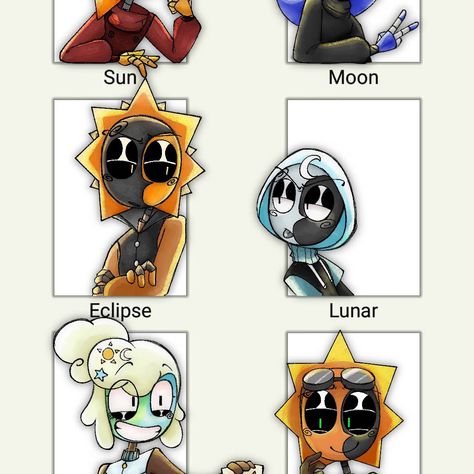 Lunar Sams, Fnaf Animatronics, Earth Sun And Moon, Moon Drawings, Sun And Moon Drawings, Moon Drawing, Fnaf Stuff, Art Tools Drawing, Body Anatomy