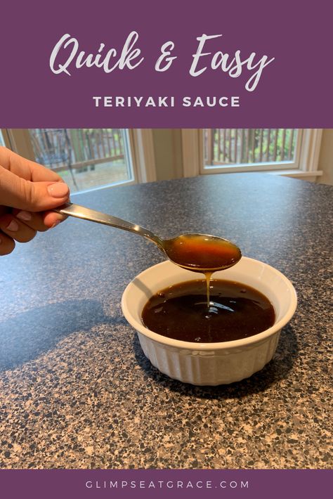 Easy Teriyaki Sauce Simple, Terriaki Sauce How To Make, Quick Terriaki Sauce, Sweet Soy Sauce Glaze, Simple Teriyaki Sauce Recipe, Terriaki Sauce Easy, Terriaki Marinade, Terikayi Sauce Diy, Teriyaki Sauce Easy